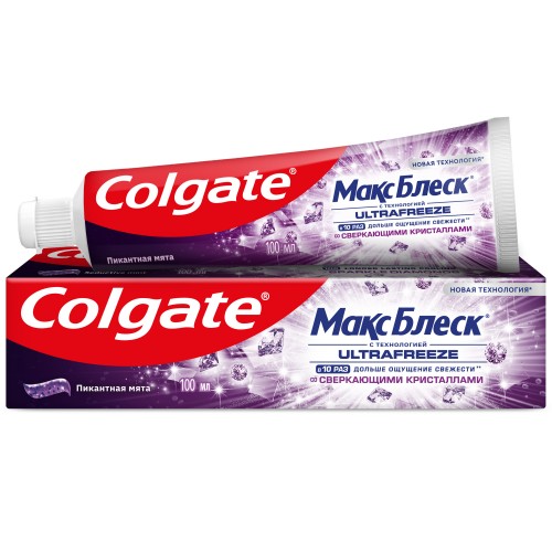 Колгейт зубная паста 100мл Макс Блеск со сверкающими кристаллами НОВИНКА